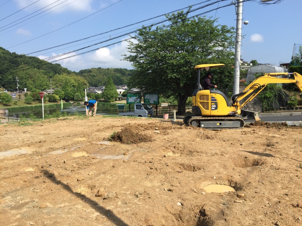 早島町新築工事　基礎工事中の写真②